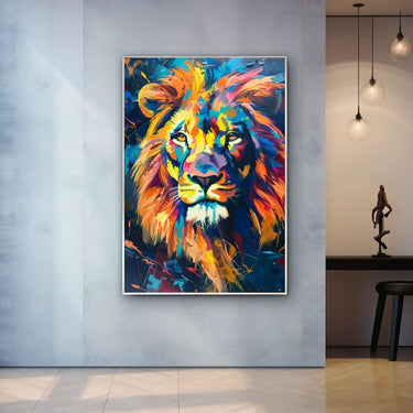 Lion Acrylic Painting Abstract